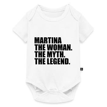 Woman Mythos Legende Name Martina - Baby Premium Kurzarmbody - Weiß - Vorne