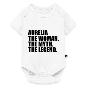 Woman Mythos Legende Name Aurelia - Baby Premium Kurzarmbody - Weiß - Vorne