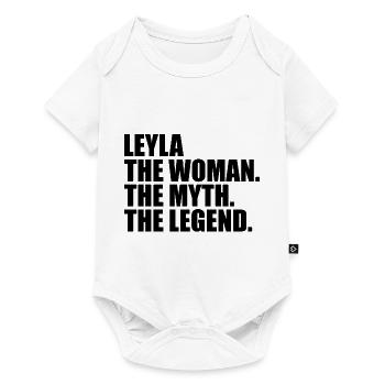 Woman Myth Legend Name Leyla - Baby Premium short-sleeve bodysuit - white - Front