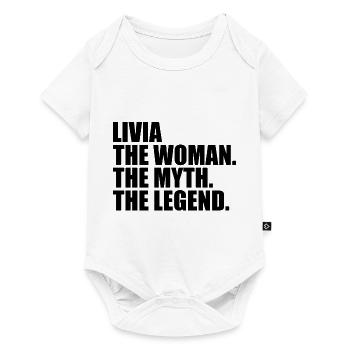 Femme Mythe Légende Nom Livia - Body à manches courtes Premium Bébé - blanc - Devant