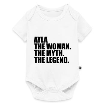 Woman Mythos Legende Name Ayla - Baby Premium Kurzarmbody - Weiß - Vorne