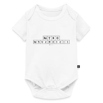 retrosequenziell (helle Stoffe) - Baby Premium Kurzarmbody - Weiß - Vorne