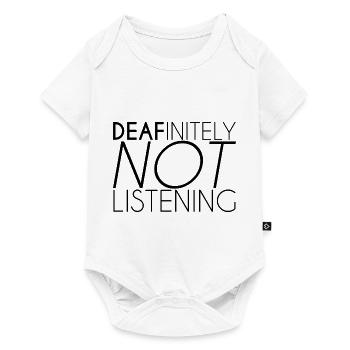Décidément ne pas écouter - Body à manches courtes Premium Bébé - blanc - Devant