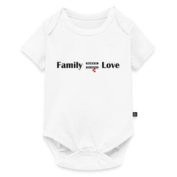 Familie wird aus Liebe und nicht aus Blut gebildet - Baby Premium Kurzarmbody - Weiß - Vorne