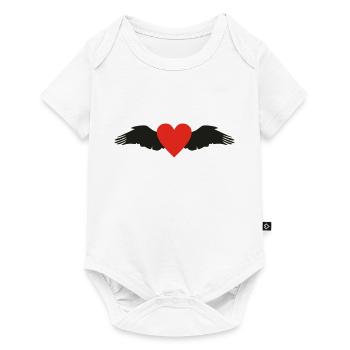 Wings & Heart - Baby Premium short-sleeve bodysuit - white - Front