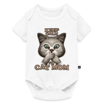 KEEP CALM I'M CAT MOM - Baby Premium short-sleeve bodysuit - white - Front