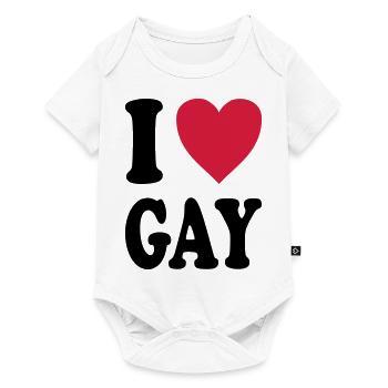 I love gay - Baby Premium short-sleeve bodysuit - white - Front