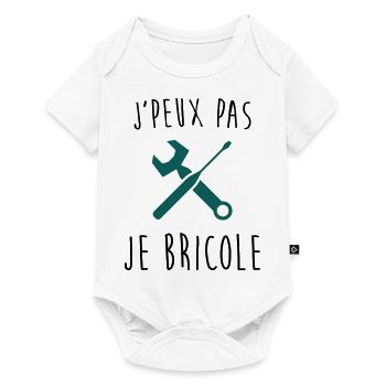 j'peux pas je bricole - Body à manches courtes Premium Bébé - blanc - Devant