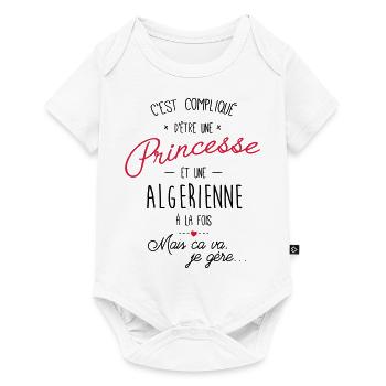 princesse et algerienne - Body à manches courtes Premium Bébé - blanc - Devant