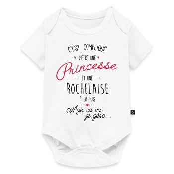 princesse et rochelaise - Body à manches courtes Premium Bébé - blanc - Devant