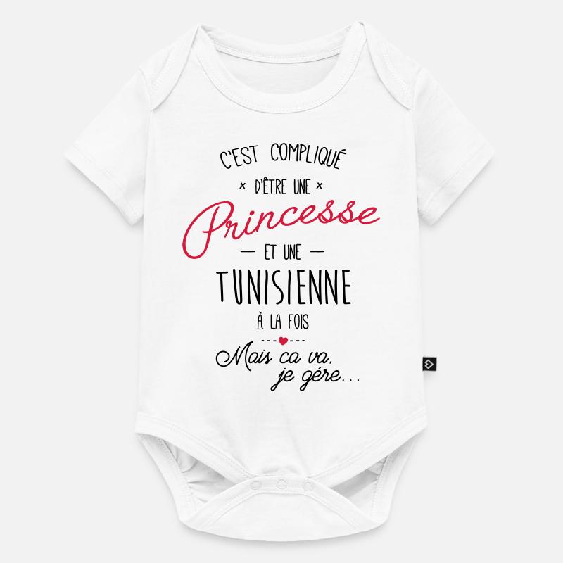 Princesse et tunisienne - Body à manches courtes Premium Bébé - blanc