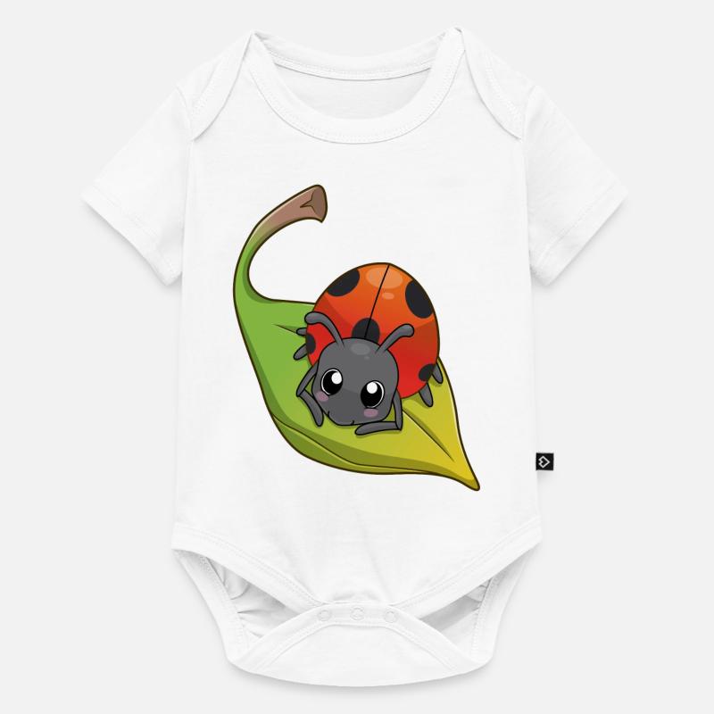 Ladybug - Marienkäfer - Baby Premium Kurzarmbody - Weiß