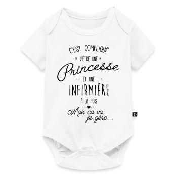 Princesse et infirmière - Body à manches courtes Premium Bébé - blanc - Devant