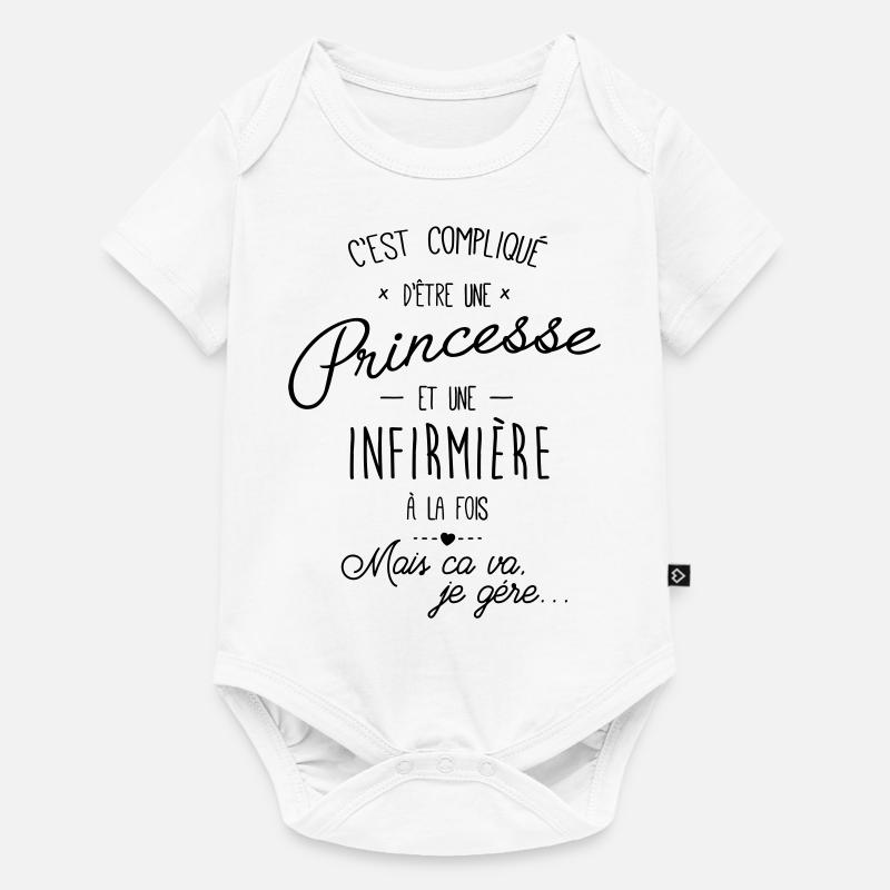 Princesse et infirmière - Body à manches courtes Premium Bébé - blanc