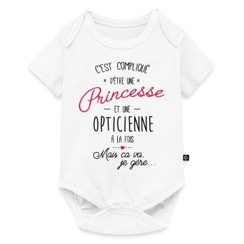 Princesse et opticienne - Body à manches courtes Premium Bébé - blanc - Devant