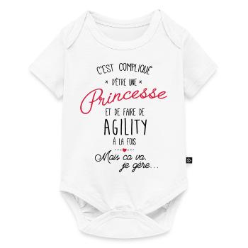 princesse et Agility - Body à manches courtes Premium Bébé - blanc - Devant