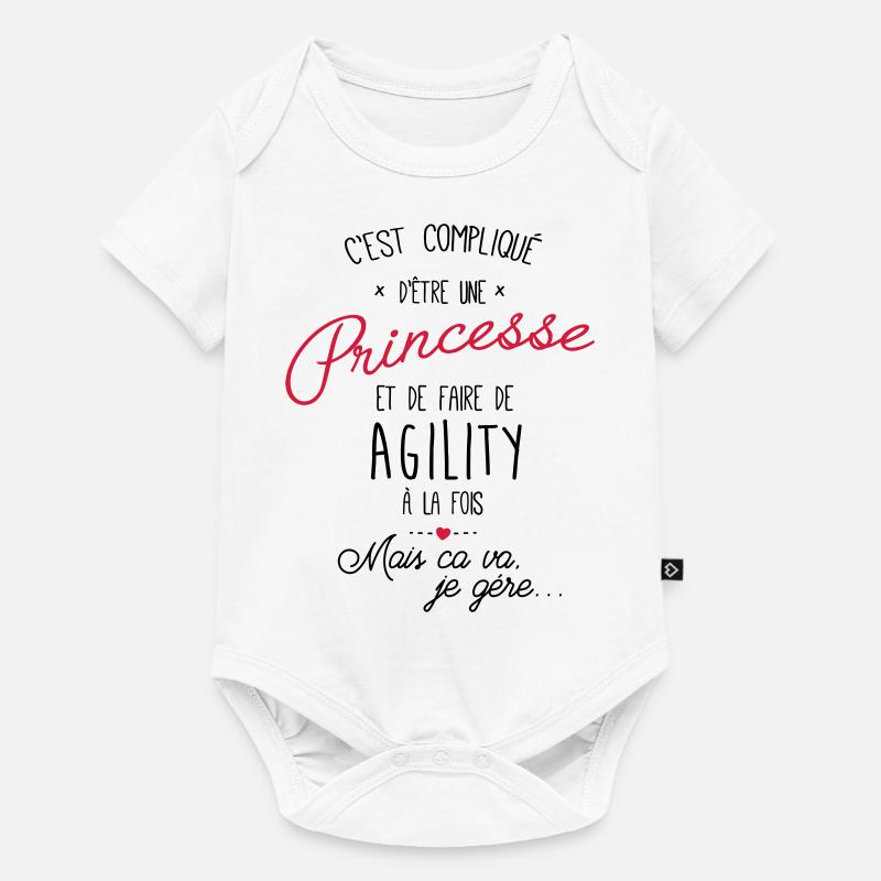 princesse et Agility - Body à manches courtes Premium Bébé - blanc