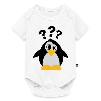 Dummer Pinguin - Baby Premium Kurzarmbody - Weiß - Vorne
