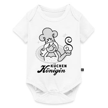 Küchen Königin - kitchen queen 2C - Baby Premium Kurzarmbody - Weiß - Vorne