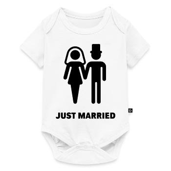 Just Married (mariée et le marié) - Body à manches courtes Premium Bébé - blanc - Devant