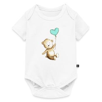 Aquarelle Teddy - Body à manches courtes Premium Bébé - blanc - Devant