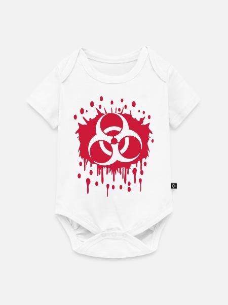 Biohazard Blut Graffiti - Baby Premium Kurzarmbody - Weiß