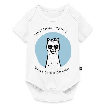Ce lama ne veut pas de votre drame - Body à manches courtes Premium Bébé - blanc - Devant