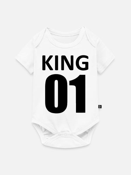 king 01 - Baby Premium Kurzarmbody - Weiß