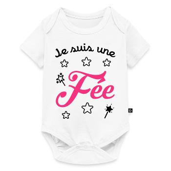 Fée / Fille / Princesse / Reine / Naissance / Bébé - Baby Premium short-sleeve bodysuit - white - Front