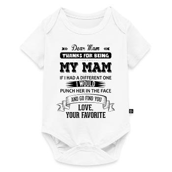 Dear Mam, Love, Your Favorite - Baby Premium short-sleeve bodysuit - white - Front