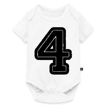 4 - Baby Premium Kurzarmbody - Weiß - Vorne