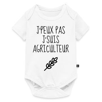 Agriculture / Agriculteur / Ferme / Paysan - Body à manches courtes Premium Bébé - blanc - Devant