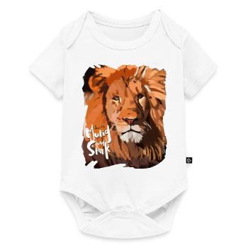Lion (Josué 1:9) - Body à manches courtes Premium Bébé - blanc - Devant