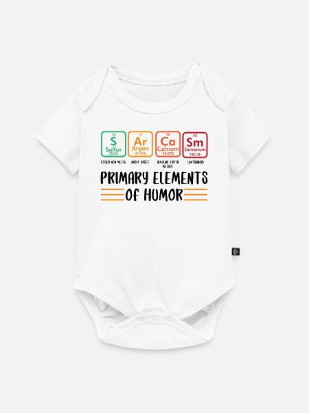 Primäre Elemente des Humors - Baby Premium Kurzarmbody - Weiß