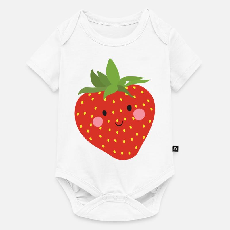 fraise - Body à manches courtes Premium Bébé - blanc
