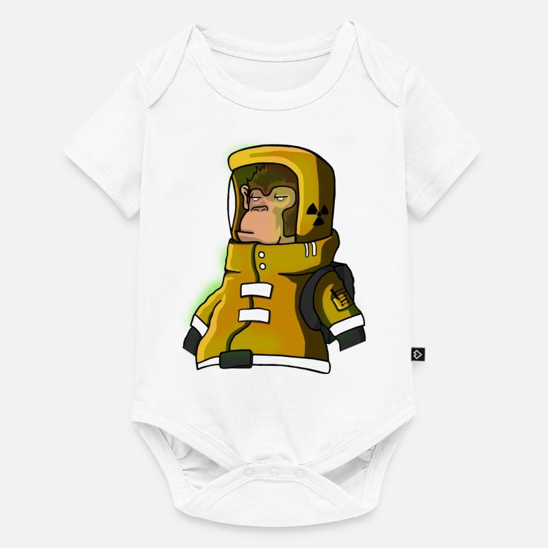 Monkeysta - Baby Premium Kurzarmbody - Weiß