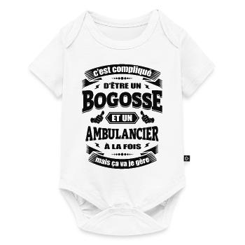 BOGOSSE ET AMBULANCIER - Body à manches courtes Premium Bébé - blanc - Devant
