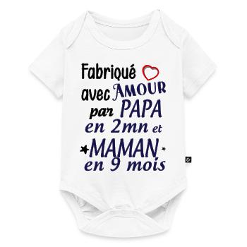 Bébé fabriqué avec Amour - Body à manches courtes Premium Bébé - blanc - Devant