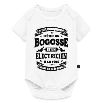 BOGOSSE ÉLECTRICIEN - Body à manches courtes Premium Bébé - blanc - Devant