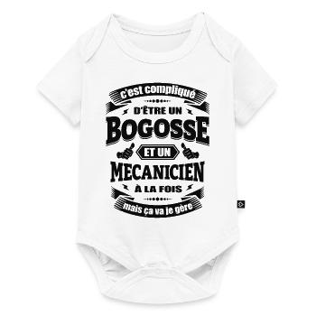BOGOSSE ET MÉCANICIEN - Body à manches courtes Premium Bébé - blanc - Devant