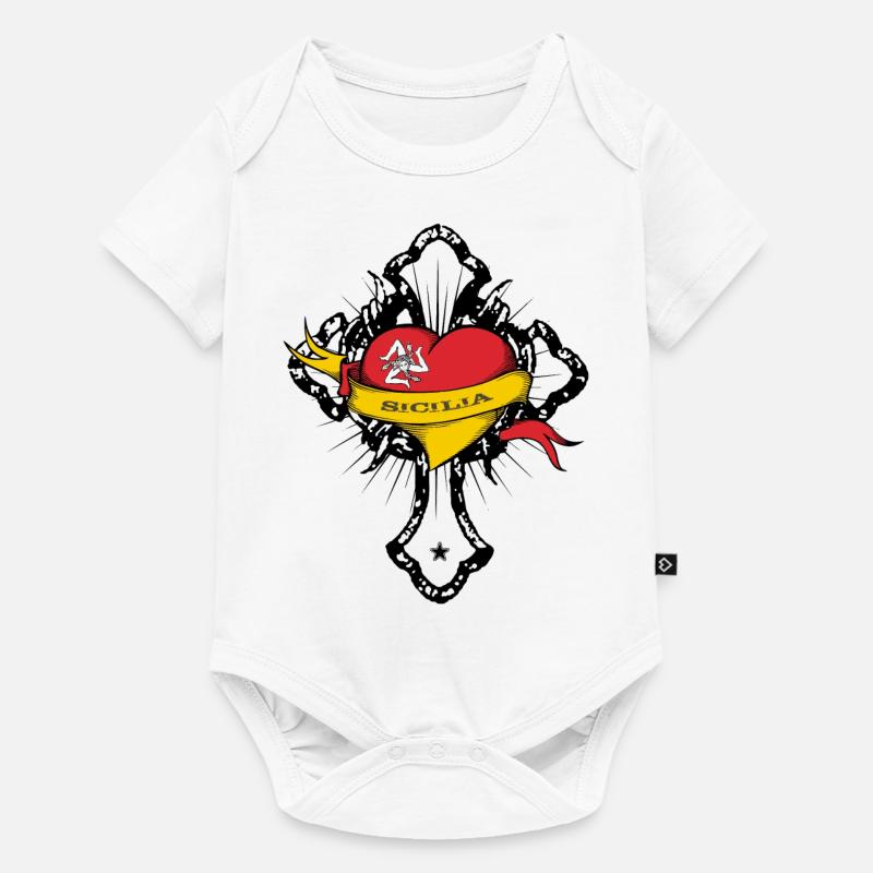Sicile - Body à manches courtes Premium Bébé - blanc