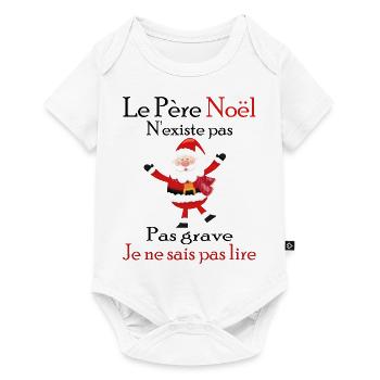 Le Père Noël N'existe Pas - Body à manches courtes Premium Bébé - blanc - Devant