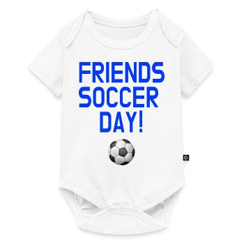 FRIENDS SOCCER DAY Gift - Baby Premium Kurzarmbody - Weiß - Vorne