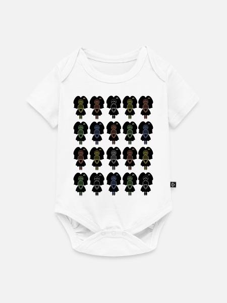Elsässer Mehrfarbig 100% - Baby Premium Kurzarmbody - Weiß