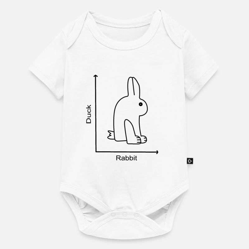 DUCK RABBIT - Rabbit Duck - Graph lesson - Baby Premium short-sleeve bodysuit - white