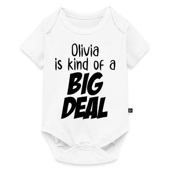 Olivia ist eine Art große Sache - Baby Premium Kurzarmbody - Weiß - Vorne