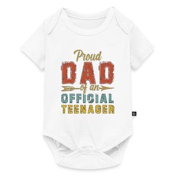 Fier papa d’un cadeau officiel pour adolescents - Body à manches courtes Premium Bébé - blanc - Devant