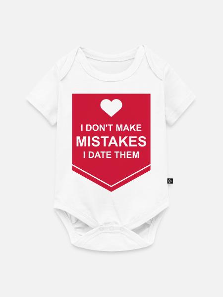Date Mistakes Zitat Logo - Baby Premium Kurzarmbody - Weiß