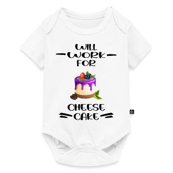 gâteau au fromage cheesecake-love aide de cuisine - Body à manches courtes Premium Bébé - blanc - Devant