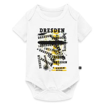 Dresde Allemagne Ville Skyline Accueil Amour - Body à manches courtes Premium Bébé - blanc - Devant
